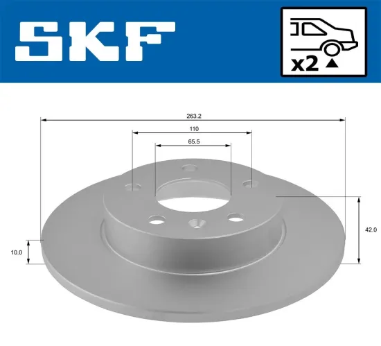 Bremsscheibe SKF VKBD 90115 S2 Bild Bremsscheibe SKF VKBD 90115 S2