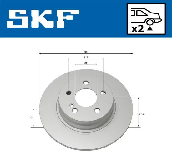 Bremsscheibe SKF VKBD 90137 S2 Bild Bremsscheibe SKF VKBD 90137 S2