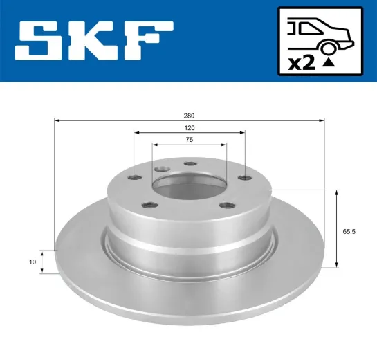 Bremsscheibe SKF VKBD 90146 S2 Bild Bremsscheibe SKF VKBD 90146 S2