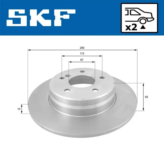 Bremsscheibe SKF VKBD 90151 S2 Bild Bremsscheibe SKF VKBD 90151 S2