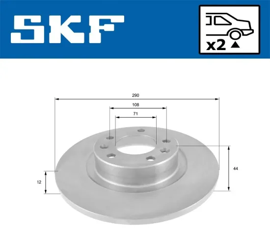 Bremsscheibe SKF VKBD 90158 S2 Bild Bremsscheibe SKF VKBD 90158 S2