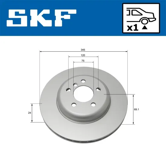 Bremsscheibe SKF VKBD 90162 V1 Bild Bremsscheibe SKF VKBD 90162 V1