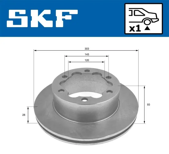 Bremsscheibe SKF VKBD 90182 V1 Bild Bremsscheibe SKF VKBD 90182 V1