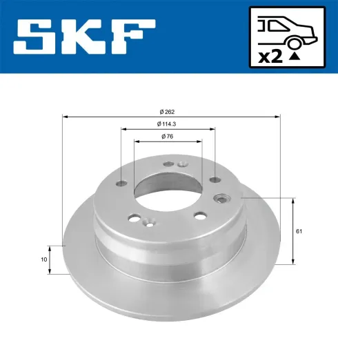 Bremsscheibe SKF VKBD 90186 S2 Bild Bremsscheibe SKF VKBD 90186 S2