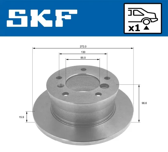 Bremsscheibe SKF VKBD 90198 S1 Bild Bremsscheibe SKF VKBD 90198 S1