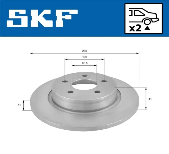 Bremsscheibe SKF VKBD 90203 S2 Bild Bremsscheibe SKF VKBD 90203 S2