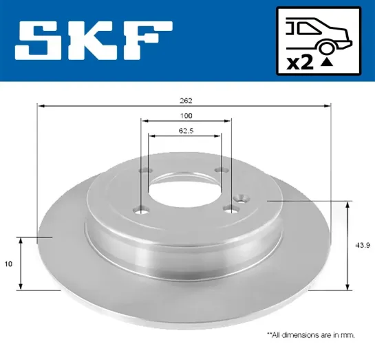 Bremsscheibe SKF VKBD 90206 S2 Bild Bremsscheibe SKF VKBD 90206 S2