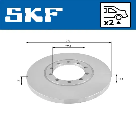 Bremsscheibe SKF VKBD 90207 S2 Bild Bremsscheibe SKF VKBD 90207 S2