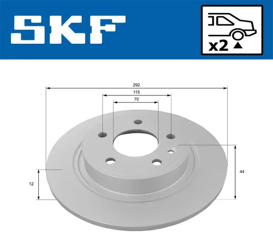 Bremsscheibe SKF VKBD 90229 S2 Bild Bremsscheibe SKF VKBD 90229 S2