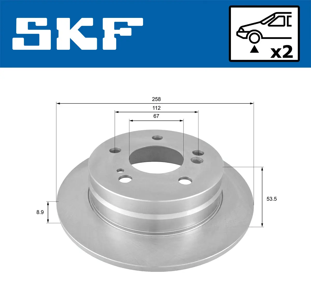 Bremsscheibe SKF VKBD 90230 S2 Bild Bremsscheibe SKF VKBD 90230 S2