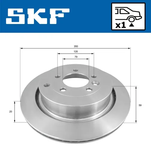 Bremsscheibe Hinterachse SKF VKBD 90233 V1 Bild Bremsscheibe Hinterachse SKF VKBD 90233 V1