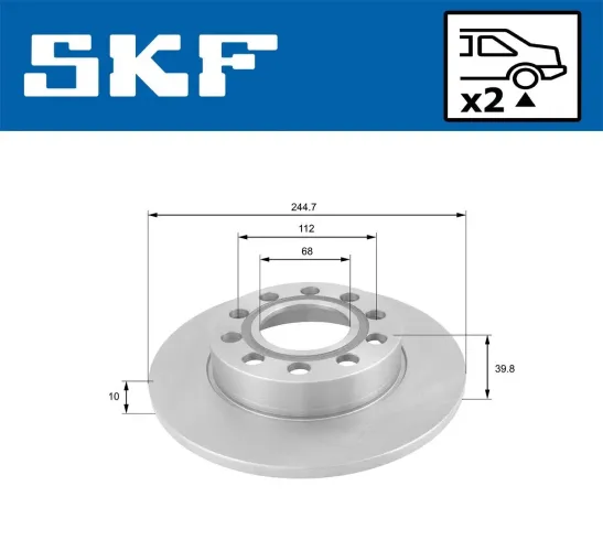 Bremsscheibe SKF VKBD 90234 S2 Bild Bremsscheibe SKF VKBD 90234 S2