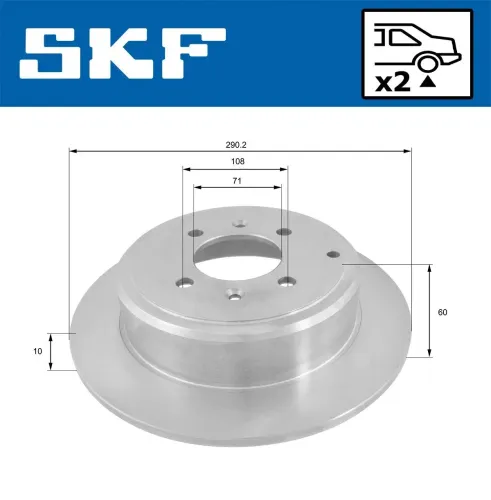 Bremsscheibe SKF VKBD 90238 S2 Bild Bremsscheibe SKF VKBD 90238 S2