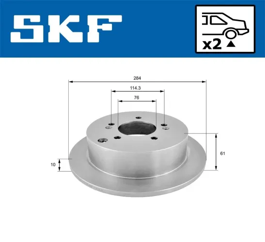 Bremsscheibe SKF VKBD 90249 S2 Bild Bremsscheibe SKF VKBD 90249 S2