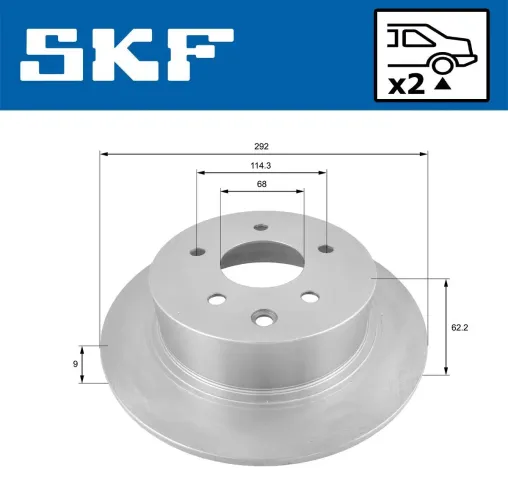 Bremsscheibe SKF VKBD 90263 S2 Bild Bremsscheibe SKF VKBD 90263 S2