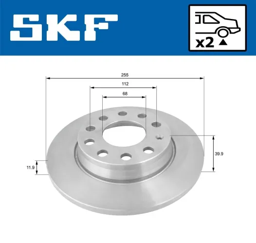 Bremsscheibe SKF VKBD 90266 S2 Bild Bremsscheibe SKF VKBD 90266 S2