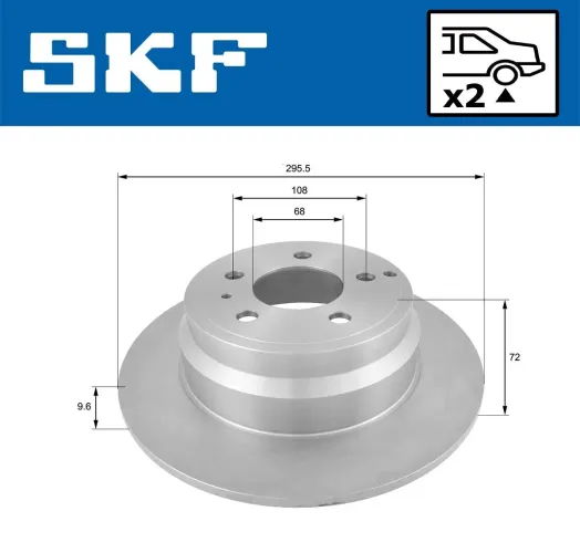 Bremsscheibe SKF VKBD 90291 S2 Bild Bremsscheibe SKF VKBD 90291 S2