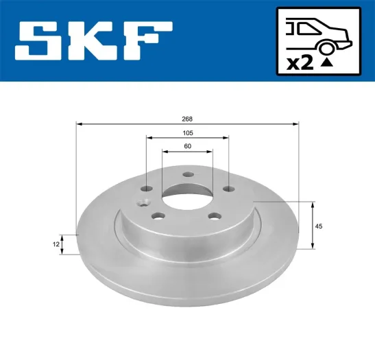 Bremsscheibe SKF VKBD 90298 S2 Bild Bremsscheibe SKF VKBD 90298 S2