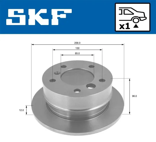 Bremsscheibe SKF VKBD 90345 S1 Bild Bremsscheibe SKF VKBD 90345 S1