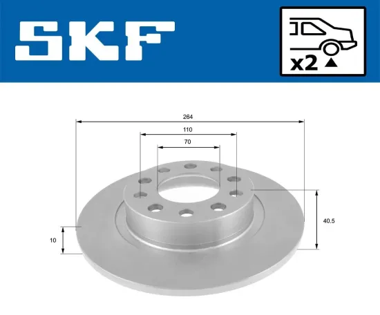 Bremsscheibe SKF VKBD 90359 S2 Bild Bremsscheibe SKF VKBD 90359 S2