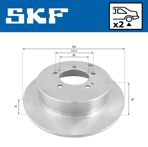 Bremsscheibe SKF VKBD 90373 S2 Bild Bremsscheibe SKF VKBD 90373 S2