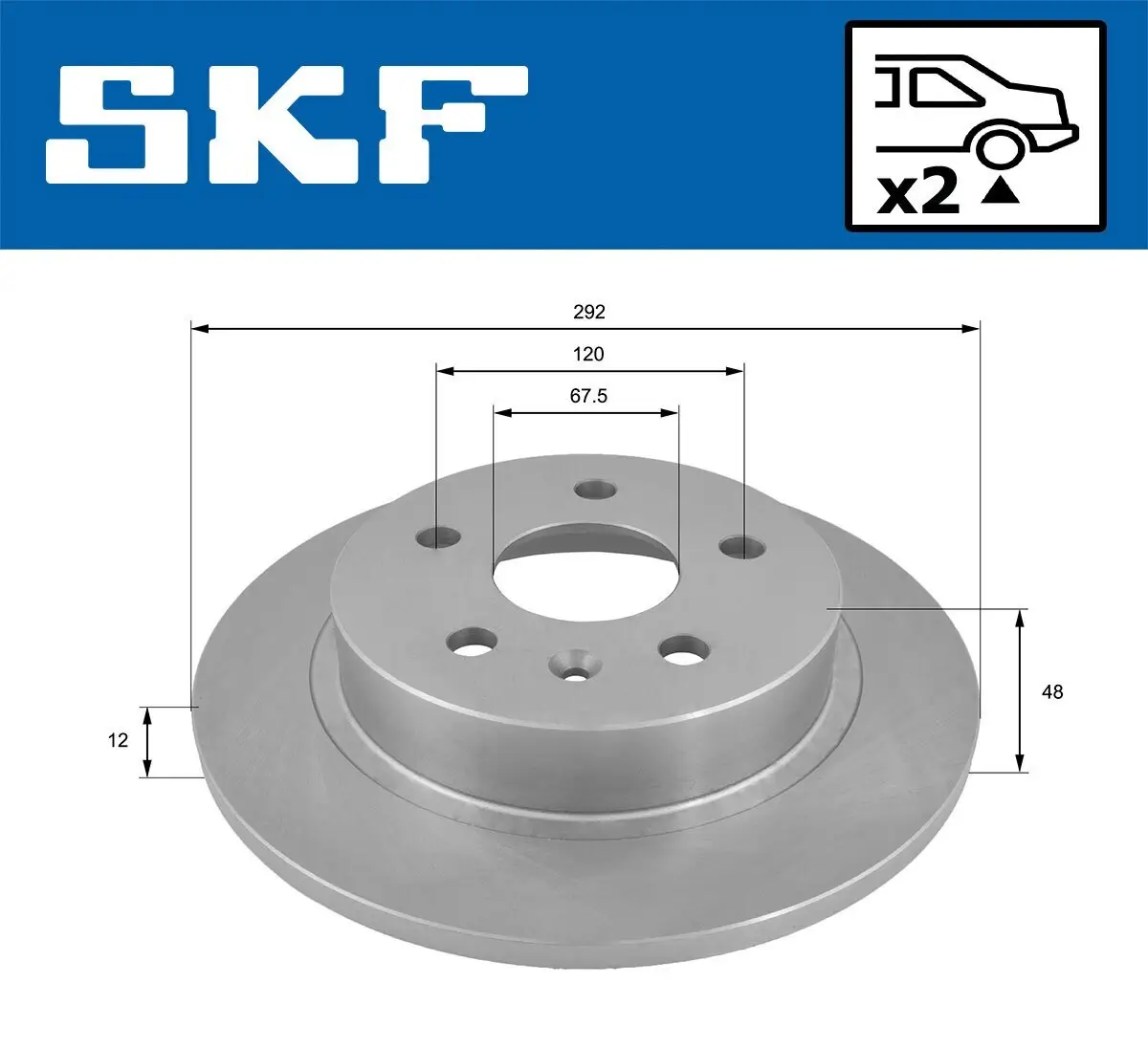 Bremsscheibe SKF VKBD 90401 S2 Bild Bremsscheibe SKF VKBD 90401 S2