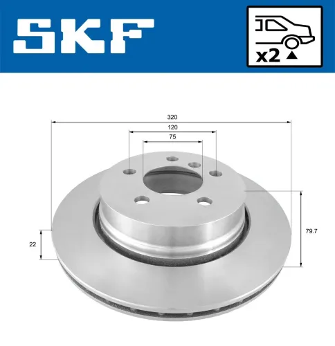 Bremsscheibe SKF VKBD 90415 V2 Bild Bremsscheibe SKF VKBD 90415 V2