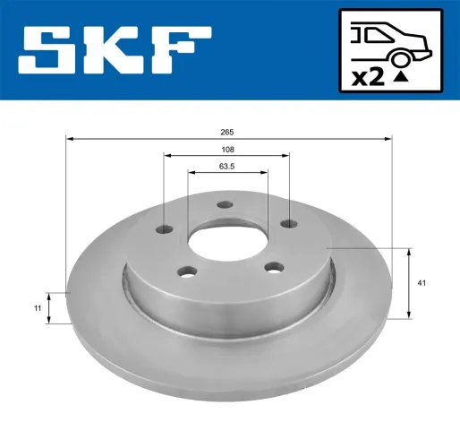 Bremsscheibe SKF VKBD 90417 S2 Bild Bremsscheibe SKF VKBD 90417 S2