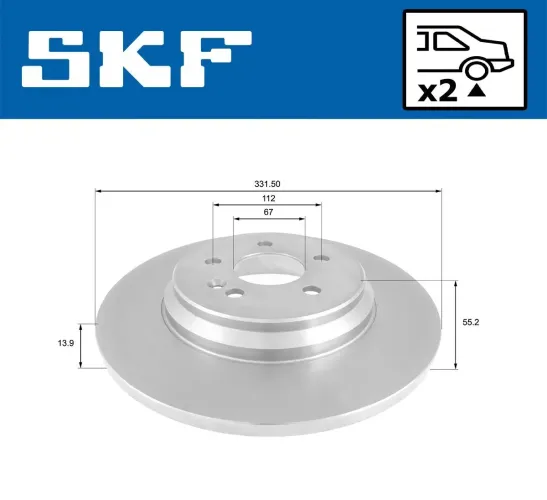 Bremsscheibe SKF VKBD 90427 S1 Bild Bremsscheibe SKF VKBD 90427 S1