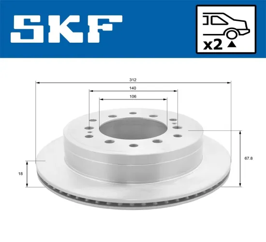 Bremsscheibe SKF VKBD 90430 V2 Bild Bremsscheibe SKF VKBD 90430 V2