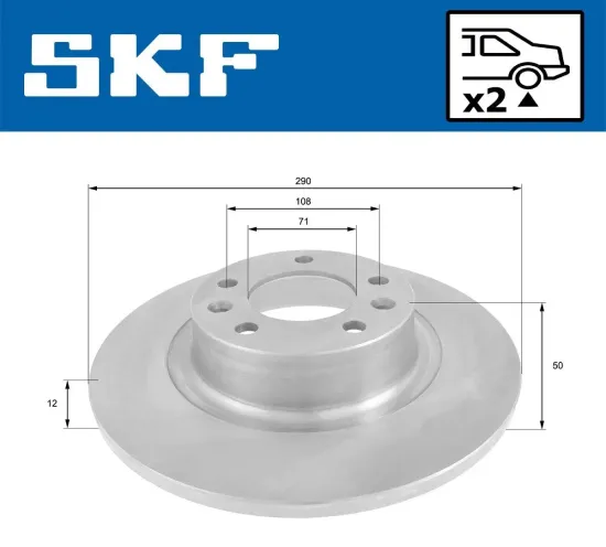 Bremsscheibe SKF VKBD 90431 S2 Bild Bremsscheibe SKF VKBD 90431 S2