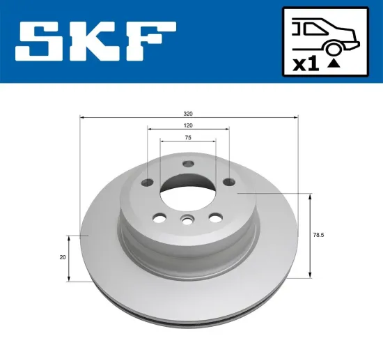 Bremsscheibe SKF VKBD 90442 V1 Bild Bremsscheibe SKF VKBD 90442 V1