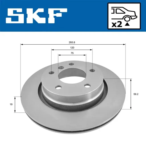 Bremsscheibe SKF VKBD 90447 V2 Bild Bremsscheibe SKF VKBD 90447 V2