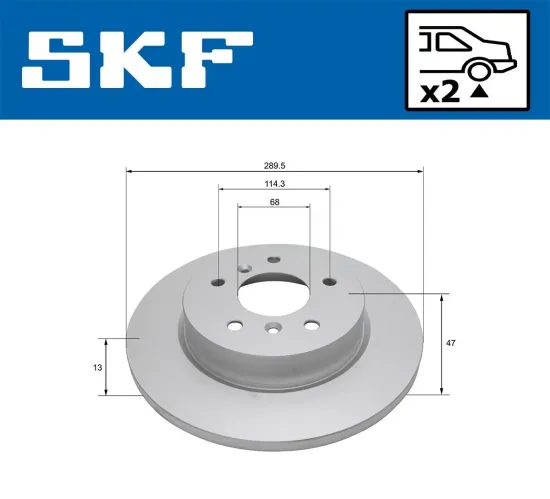 Bremsscheibe SKF VKBD 90457 S2 Bild Bremsscheibe SKF VKBD 90457 S2