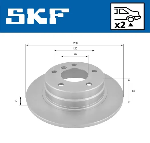 Bremsscheibe SKF VKBD 90466 S2 Bild Bremsscheibe SKF VKBD 90466 S2