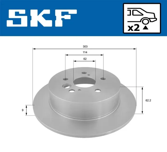 Bremsscheibe SKF VKBD 90473 S2 Bild Bremsscheibe SKF VKBD 90473 S2