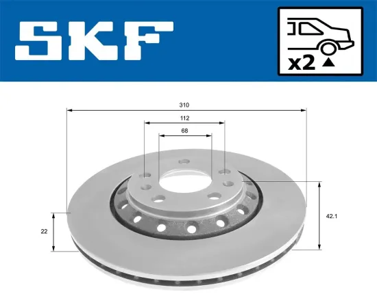 Bremsscheibe SKF VKBD 90486 V2 Bild Bremsscheibe SKF VKBD 90486 V2