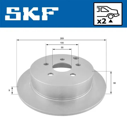 Bremsscheibe SKF VKBD 90531 S2 Bild Bremsscheibe SKF VKBD 90531 S2