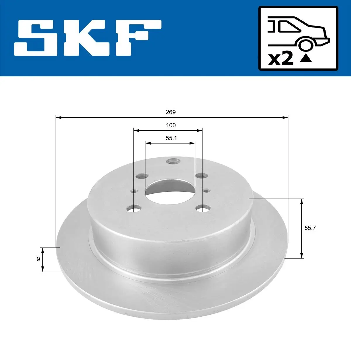 Bremsscheibe SKF VKBD 90536 S2 Bild Bremsscheibe SKF VKBD 90536 S2