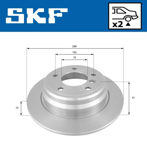 Bremsscheibe SKF VKBD 90543 S2 Bild Bremsscheibe SKF VKBD 90543 S2