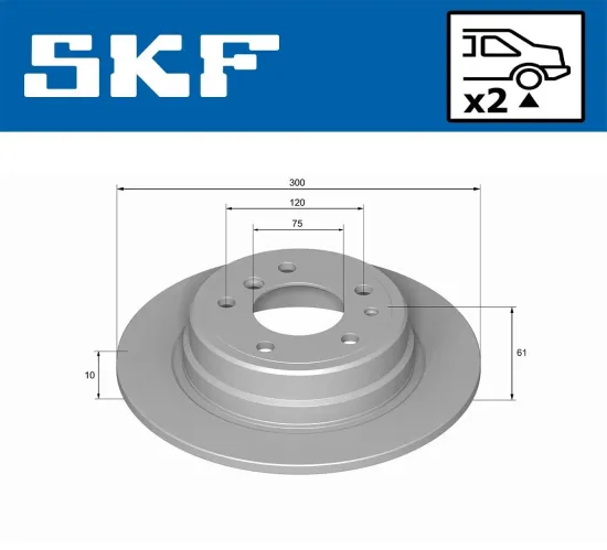 Bremsscheibe SKF VKBD 90573 S2 Bild Bremsscheibe SKF VKBD 90573 S2