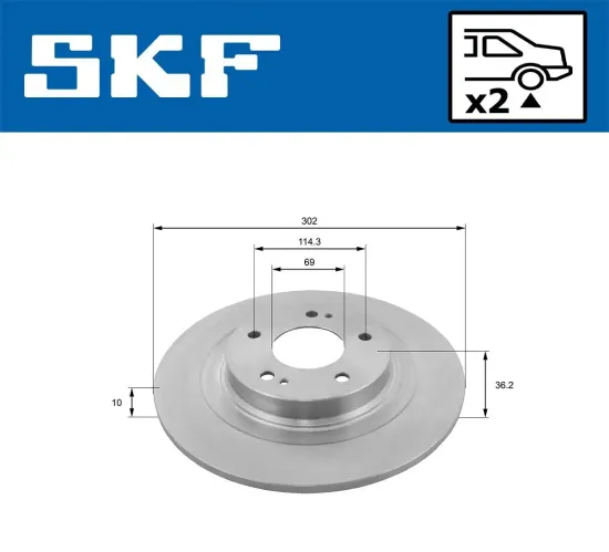 Bremsscheibe SKF VKBD 90610 S2 Bild Bremsscheibe SKF VKBD 90610 S2