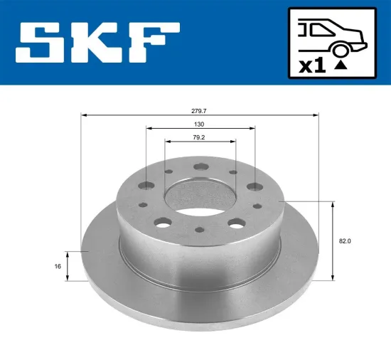 Bremsscheibe SKF VKBD 90619 S1 Bild Bremsscheibe SKF VKBD 90619 S1