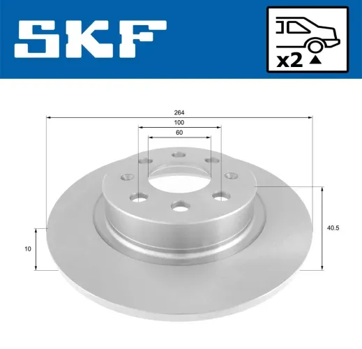 Bremsscheibe SKF VKBD 90631 S2 Bild Bremsscheibe SKF VKBD 90631 S2