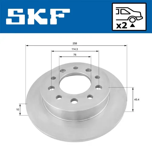 Bremsscheibe SKF VKBD 90637 S2 Bild Bremsscheibe SKF VKBD 90637 S2