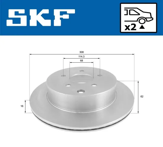 Bremsscheibe SKF VKBD 90677 V2 Bild Bremsscheibe SKF VKBD 90677 V2