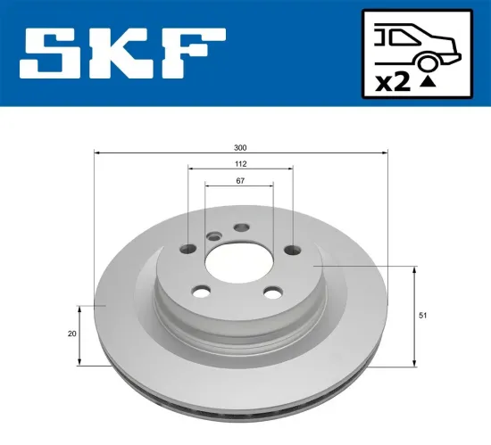 Bremsscheibe SKF VKBD 90712 V2 Bild Bremsscheibe SKF VKBD 90712 V2