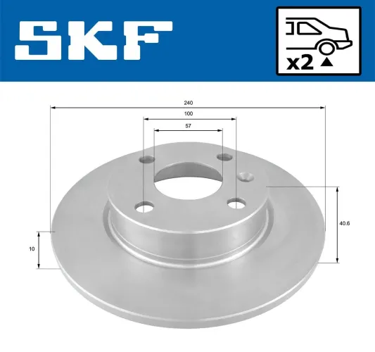 Bremsscheibe SKF VKBD 90720 S2 Bild Bremsscheibe SKF VKBD 90720 S2