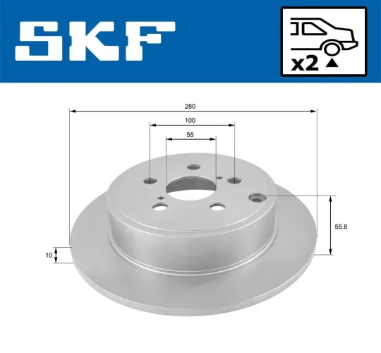 Bremsscheibe SKF VKBD 90730 S2 Bild Bremsscheibe SKF VKBD 90730 S2