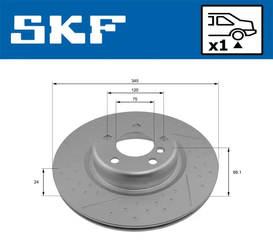 Bremsscheibe Hinterachse SKF VKBD 90731 V1 Bild Bremsscheibe Hinterachse SKF VKBD 90731 V1